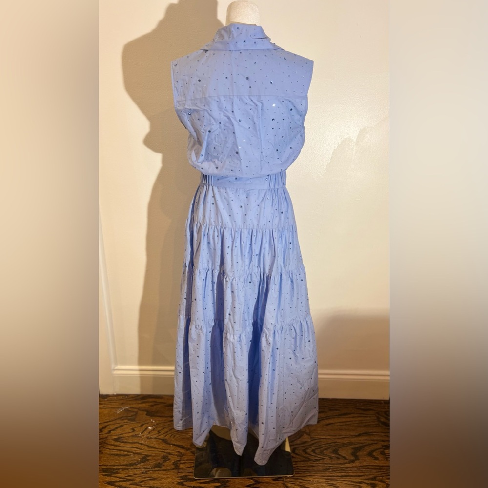 Azazel Rhinestone Tie-Front Maxi Dress - Picture 4 of 9